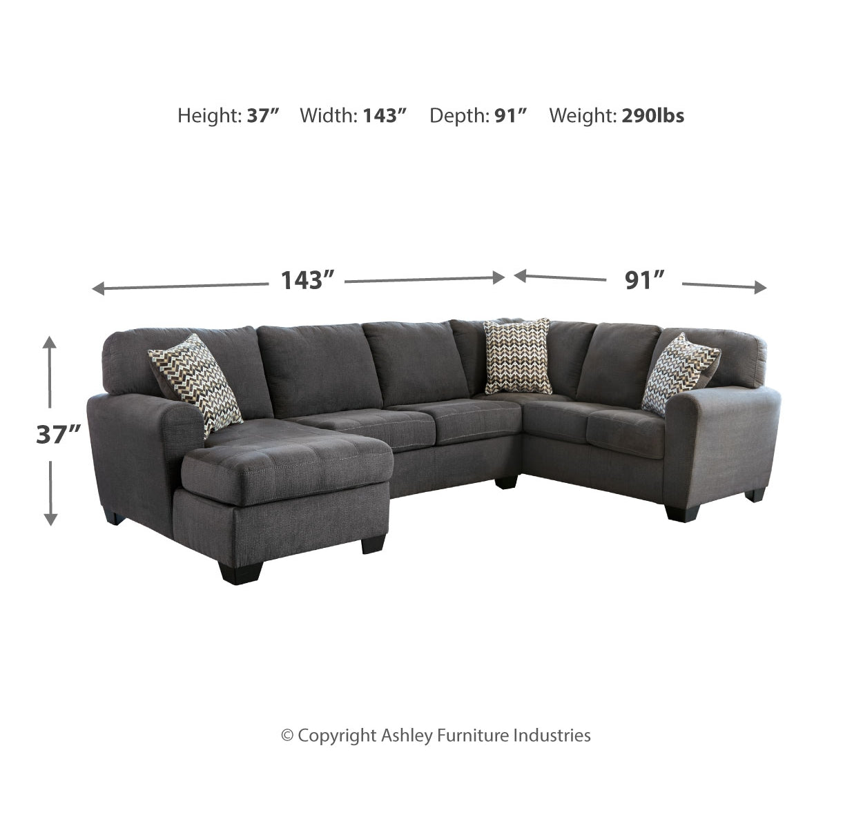 Sorenton 3-Piece Sectional with Ottoman