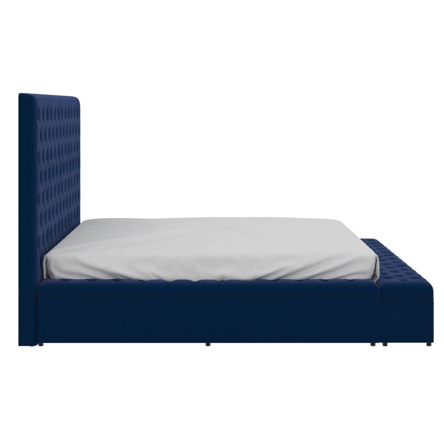 Adonis 60" Queen Platform Bed with Storage in Blue