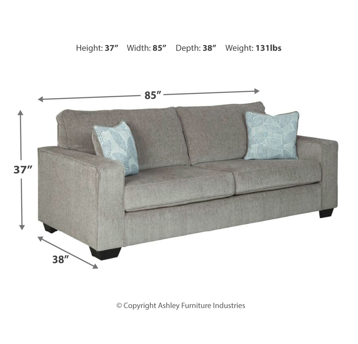 Altari Sofa and Loveseat with Coffee Table and 2 End Tables