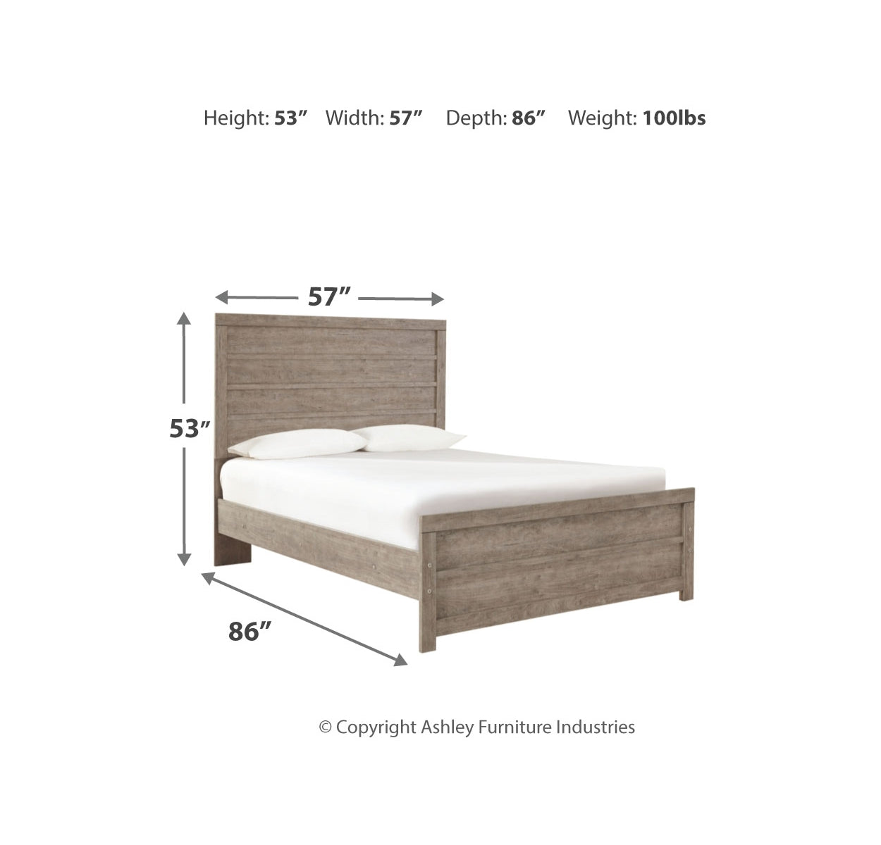 Culverbach Full Panel Bed with 2 Nightstands