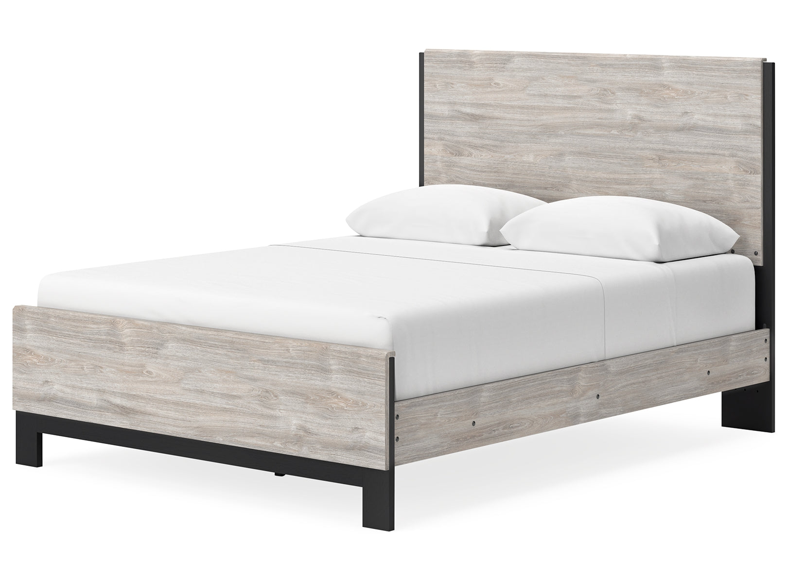 Vessalli Queen Panel Bed with Mirrored Dresser and 2 Nightstands