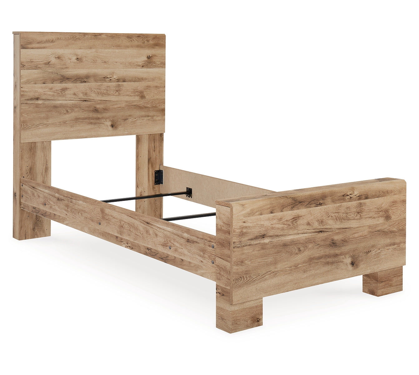 Hyanna Twin Panel Bed with Mirrored Dresser