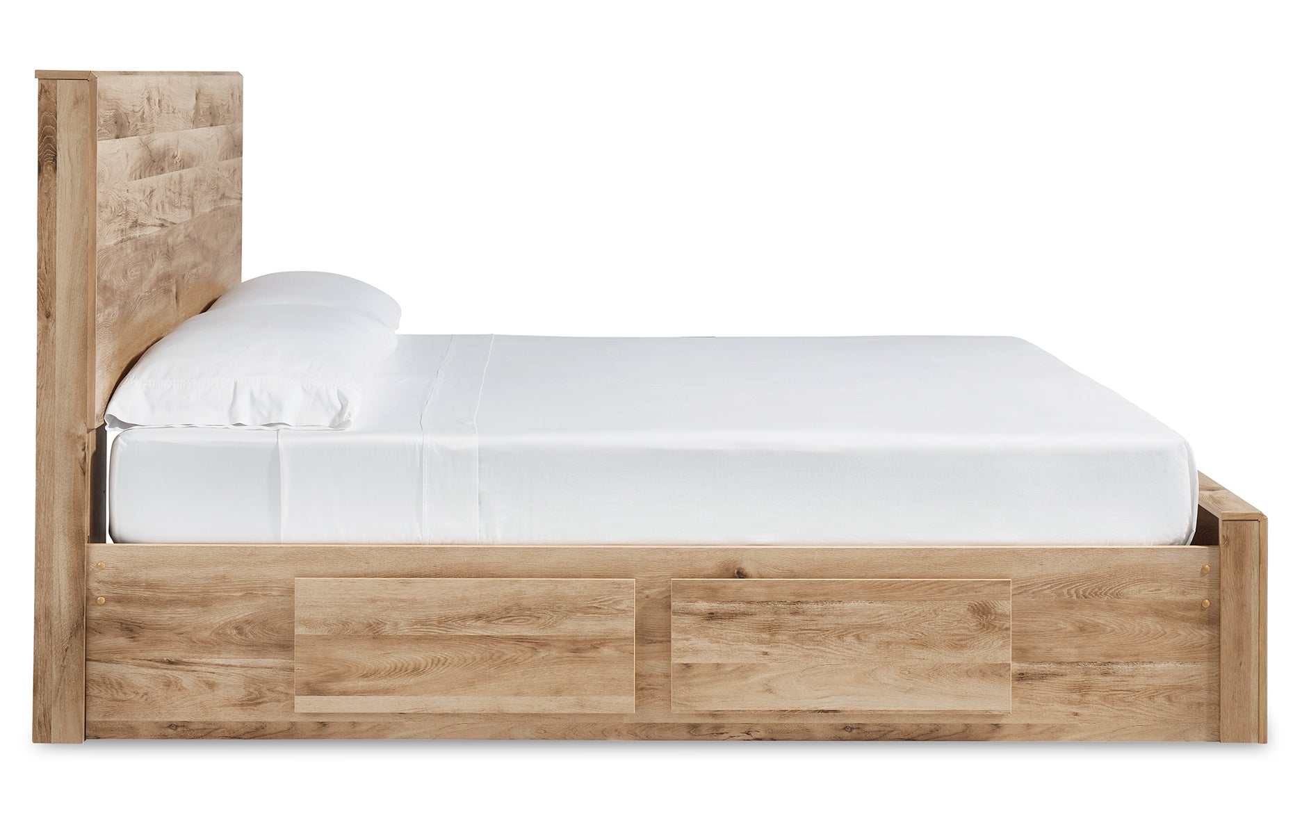 Hyanna Queen Panel Storage Bed with Mirrored Dresser and Chest