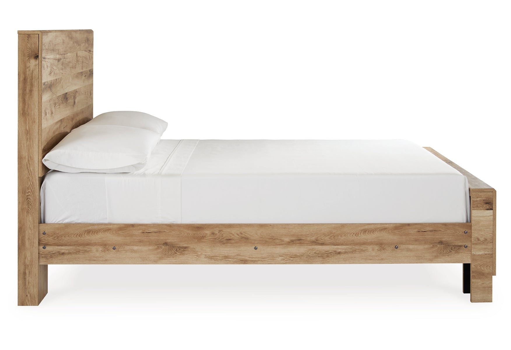 Hyanna Full Panel Bed with Mirrored Dresser