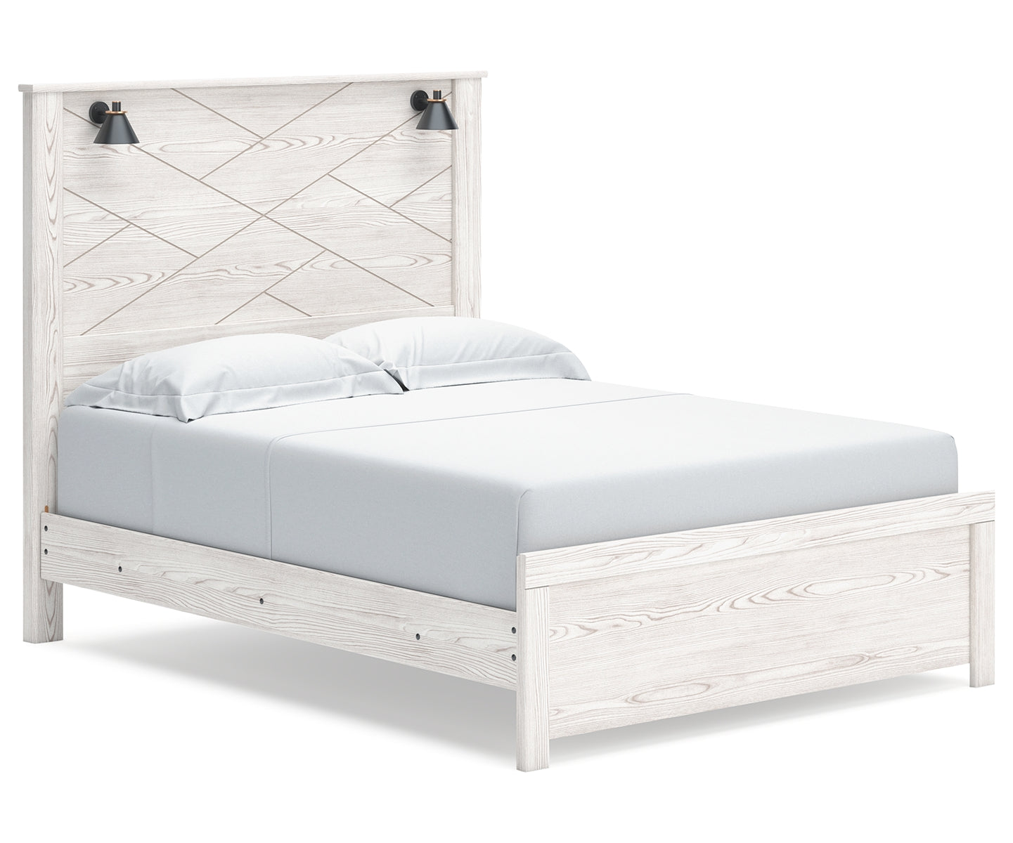 Gerridan Queen Panel Bed with Mirrored Dresser and Nightstand