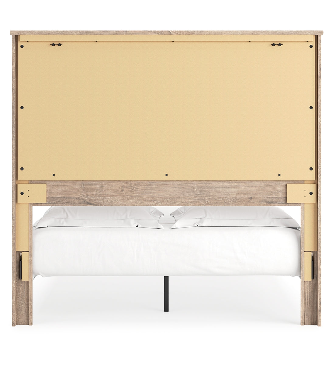Senniberg Queen Panel Bed with Mirrored Dresser and Nightstand