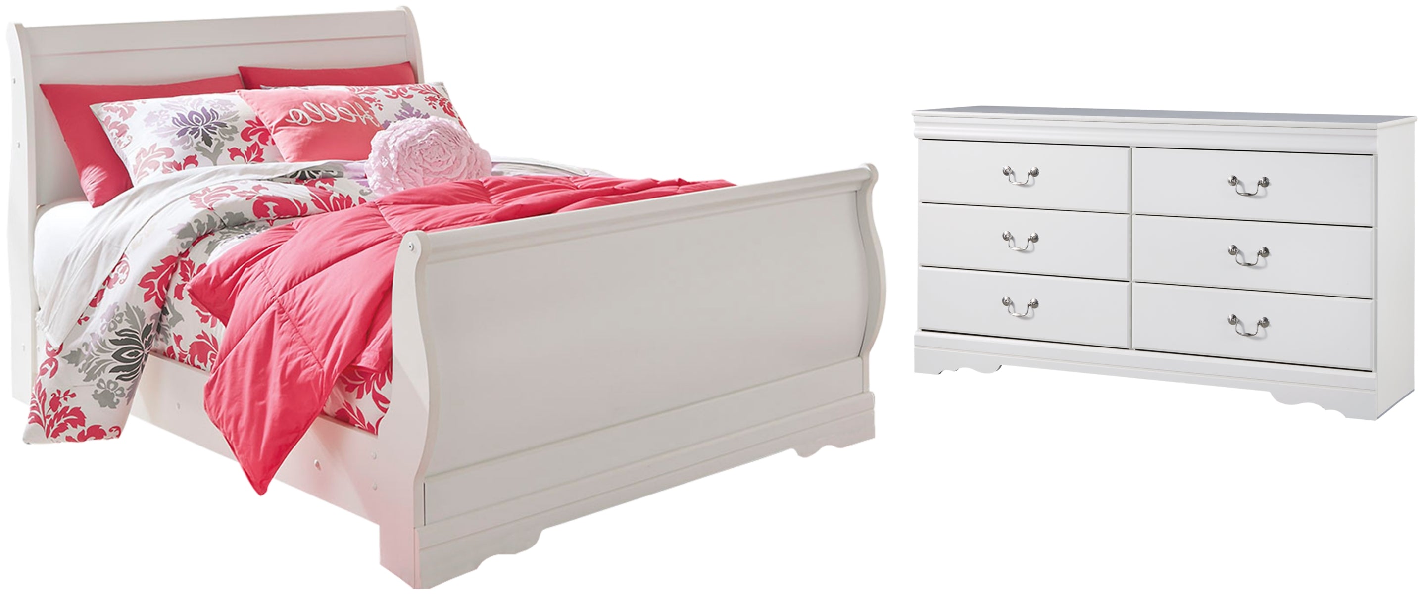 Anarasia Full Sleigh Bed with Dresser
