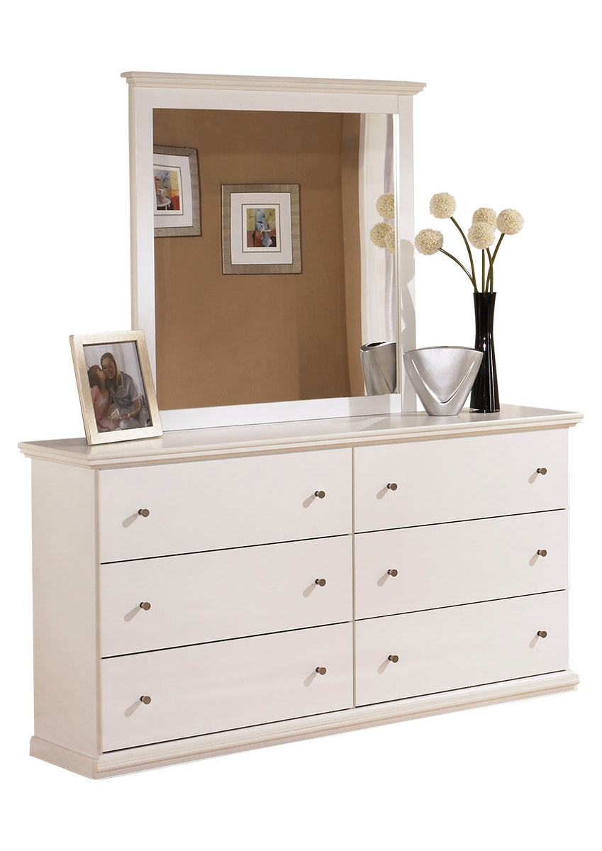 Bostwick Shoals Twin Panel Bed with Mirrored Dresser and Chest