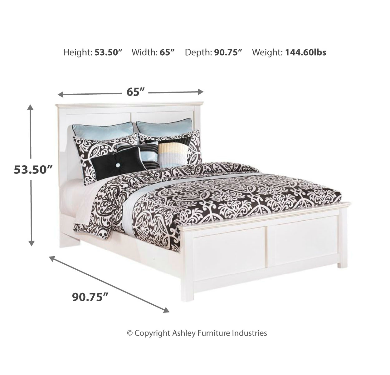 Bostwick Shoals Queen Panel Bed with Mirrored Dresser and 2 Nightstands