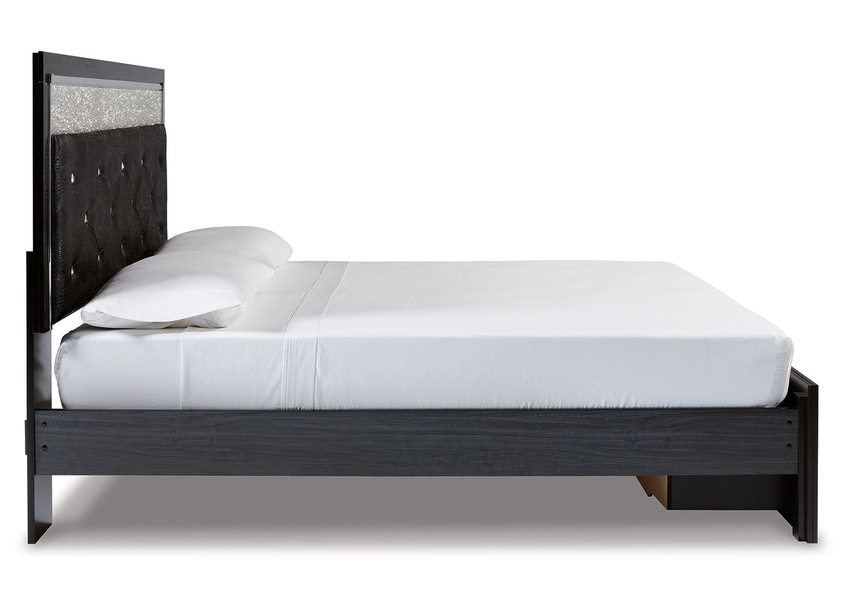 Kaydell King Upholstered Panel Storage Bed with Dresser