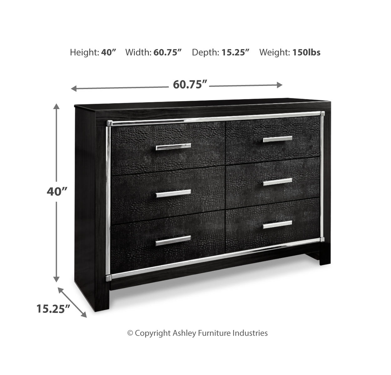 Kaydell Queen Upholstered Panel Storage Platform Bed with Dresser