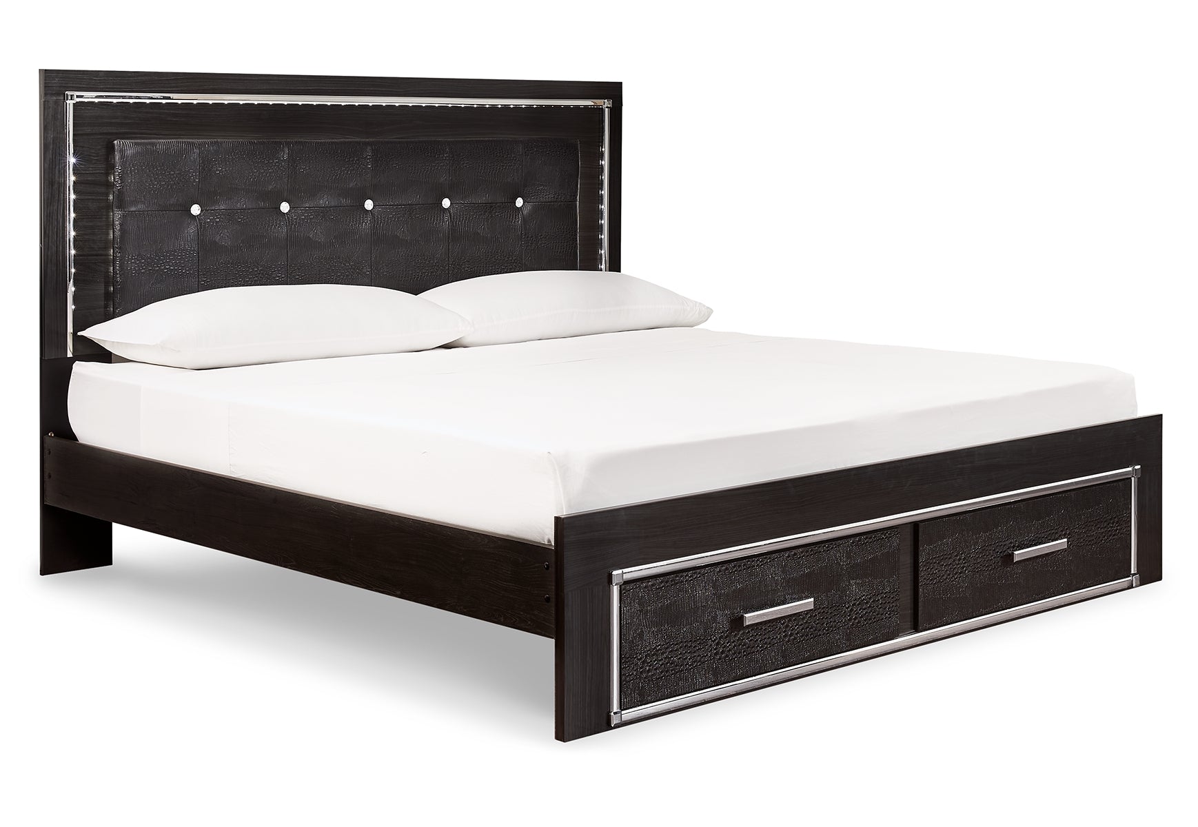 Kaydell King Panel Bed with Storage with Dresser