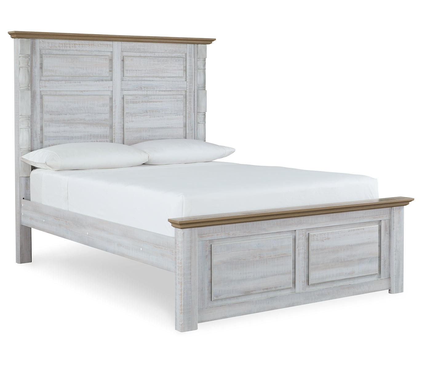 Haven Bay Queen Panel Bed with Mirrored Dresser and Chest