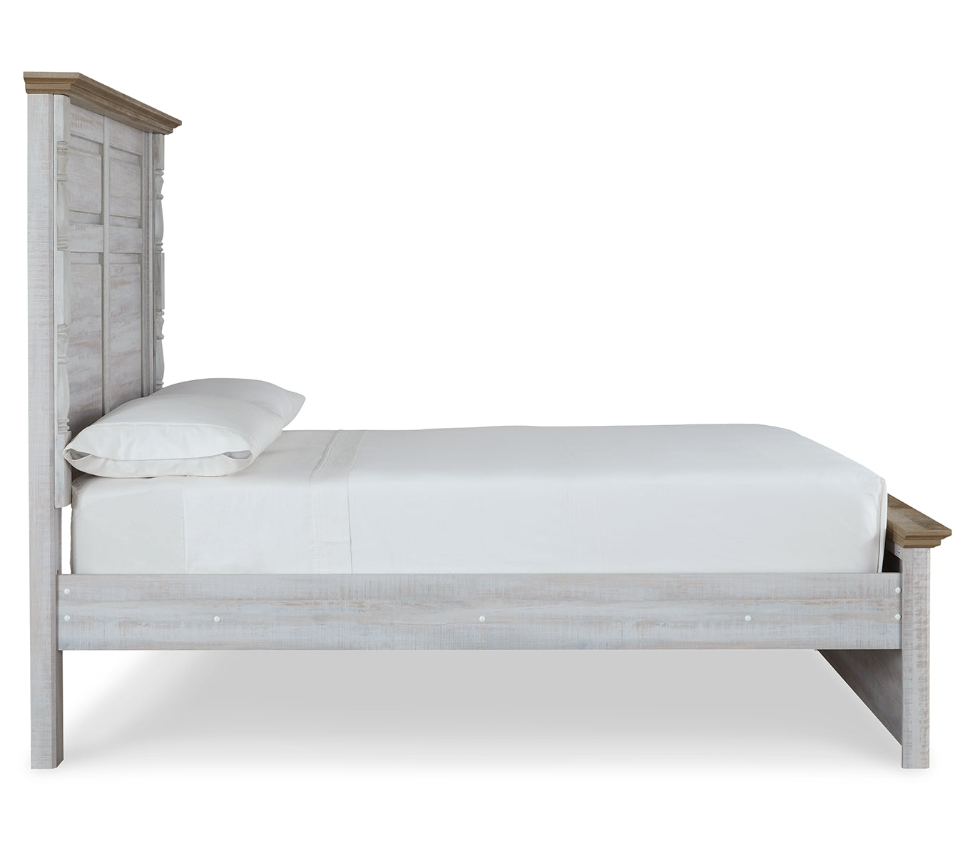 Haven Bay Queen Panel Bed with Mirrored Dresser and 2 Nightstands