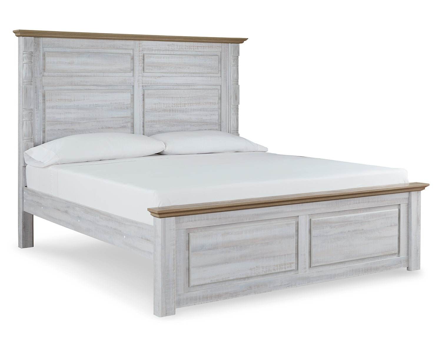 Haven Bay King Panel Bed with Mirrored Dresser, Chest and 2 Nightstands