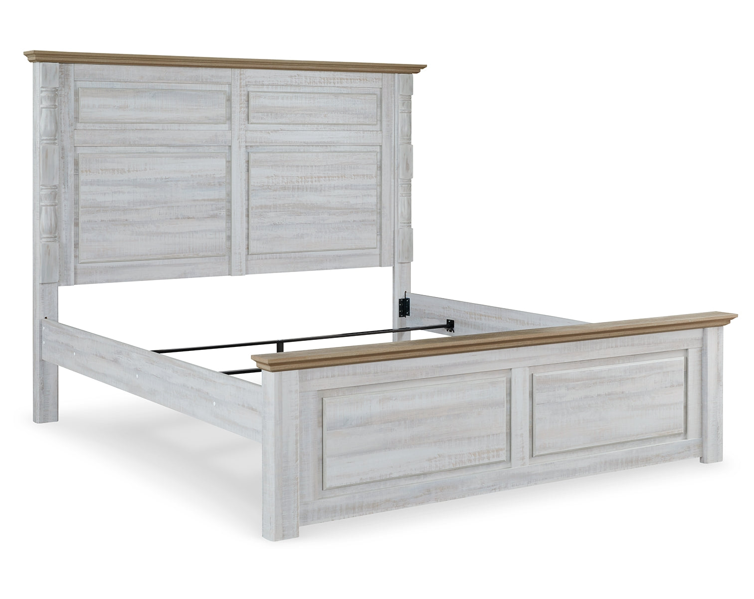 Haven Bay King Panel Bed with Mirrored Dresser and 2 Nightstands