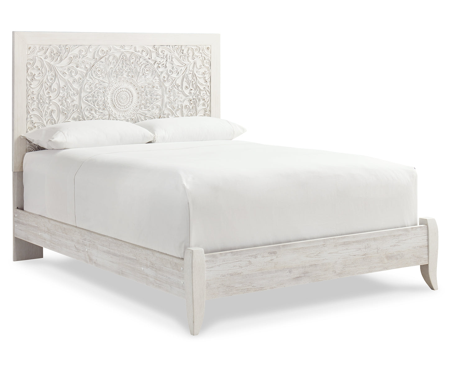 Paxberry Queen Panel Bed with Mirrored Dresser and 2 Nightstands