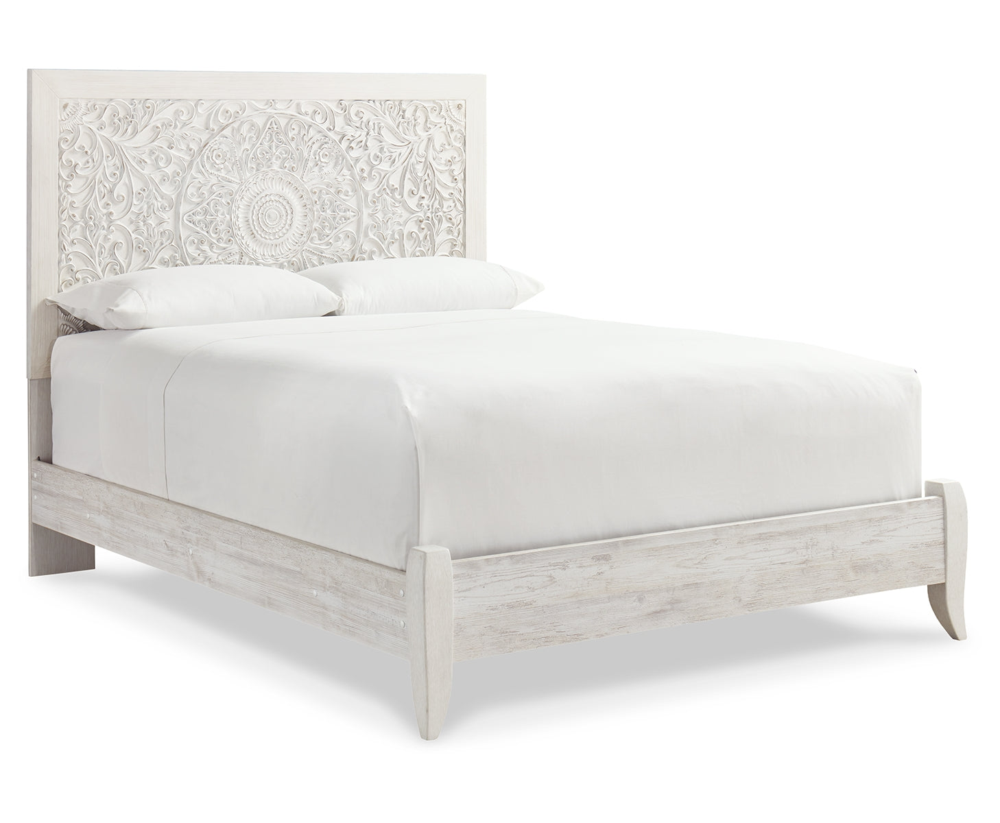 Paxberry Queen Panel Bed with Mirrored Dresser and Chest
