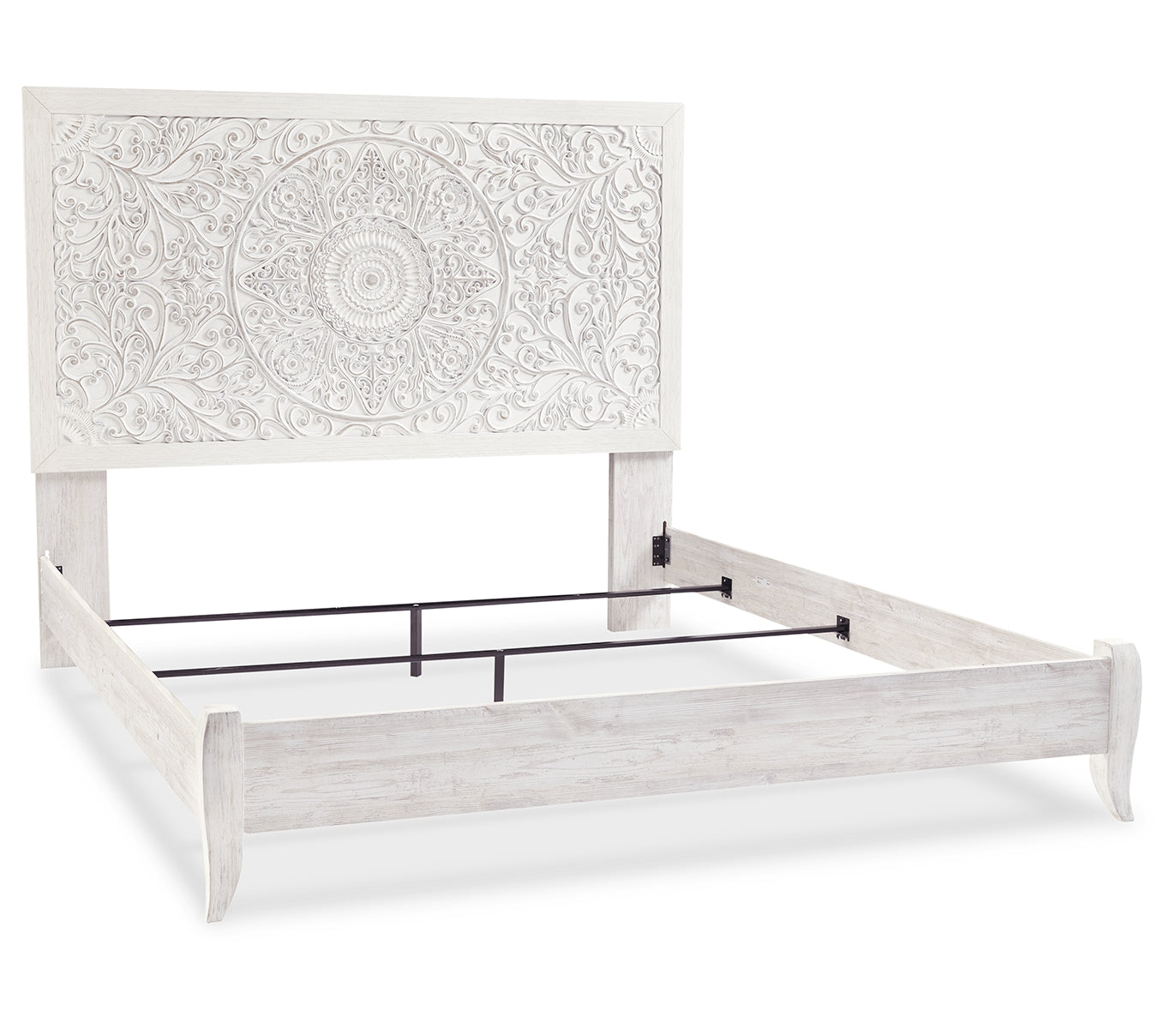 Paxberry King Panel Bed with Mirrored Dresser, Chest and Nightstand