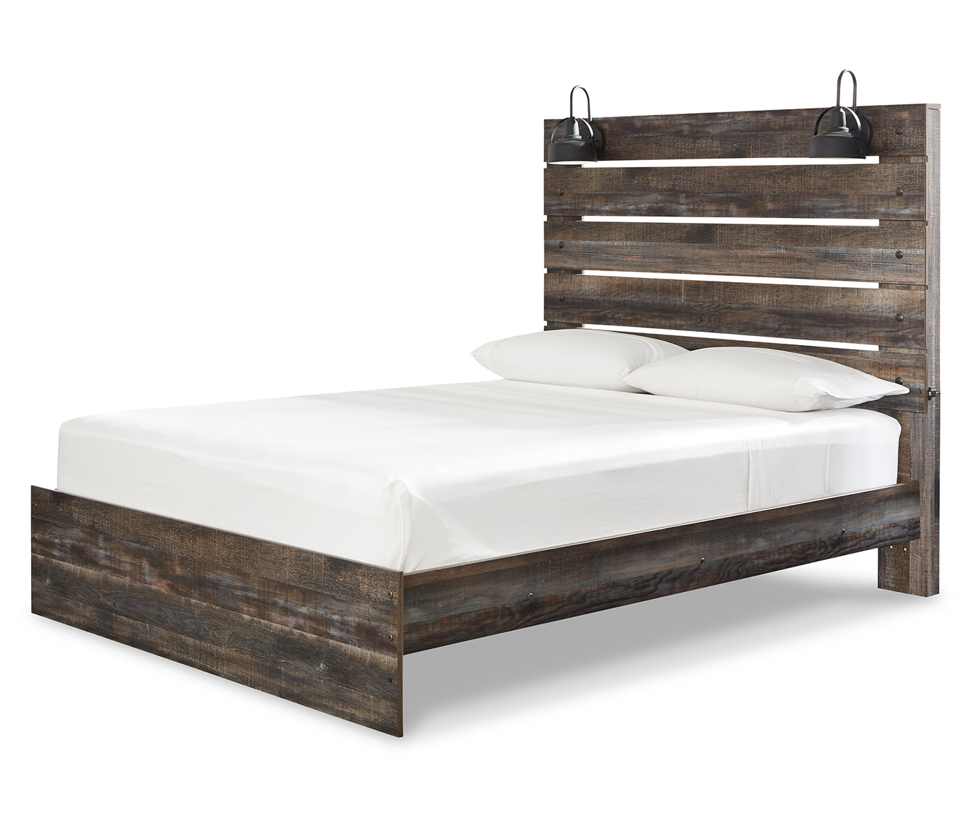 Drystan Queen Panel Bed with Mirrored Dresser and 2 Nightstands