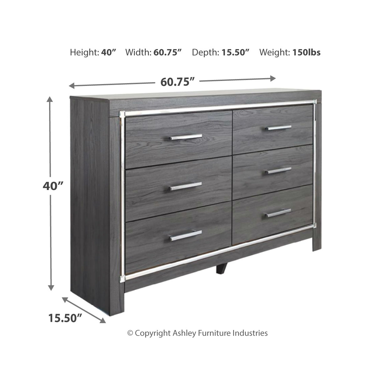 Lodanna Full Panel Bed with 2 Storage Drawers with Mirrored Dresser and 2 Nightstands