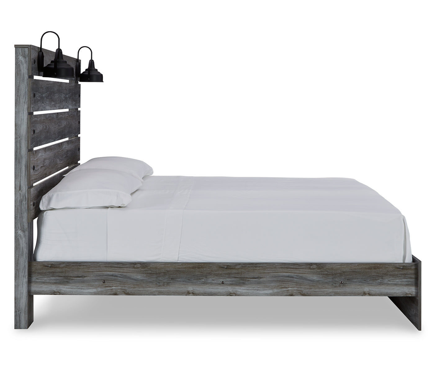 Baystorm King Panel Bed with Mirrored Dresser and 2 Nightstands