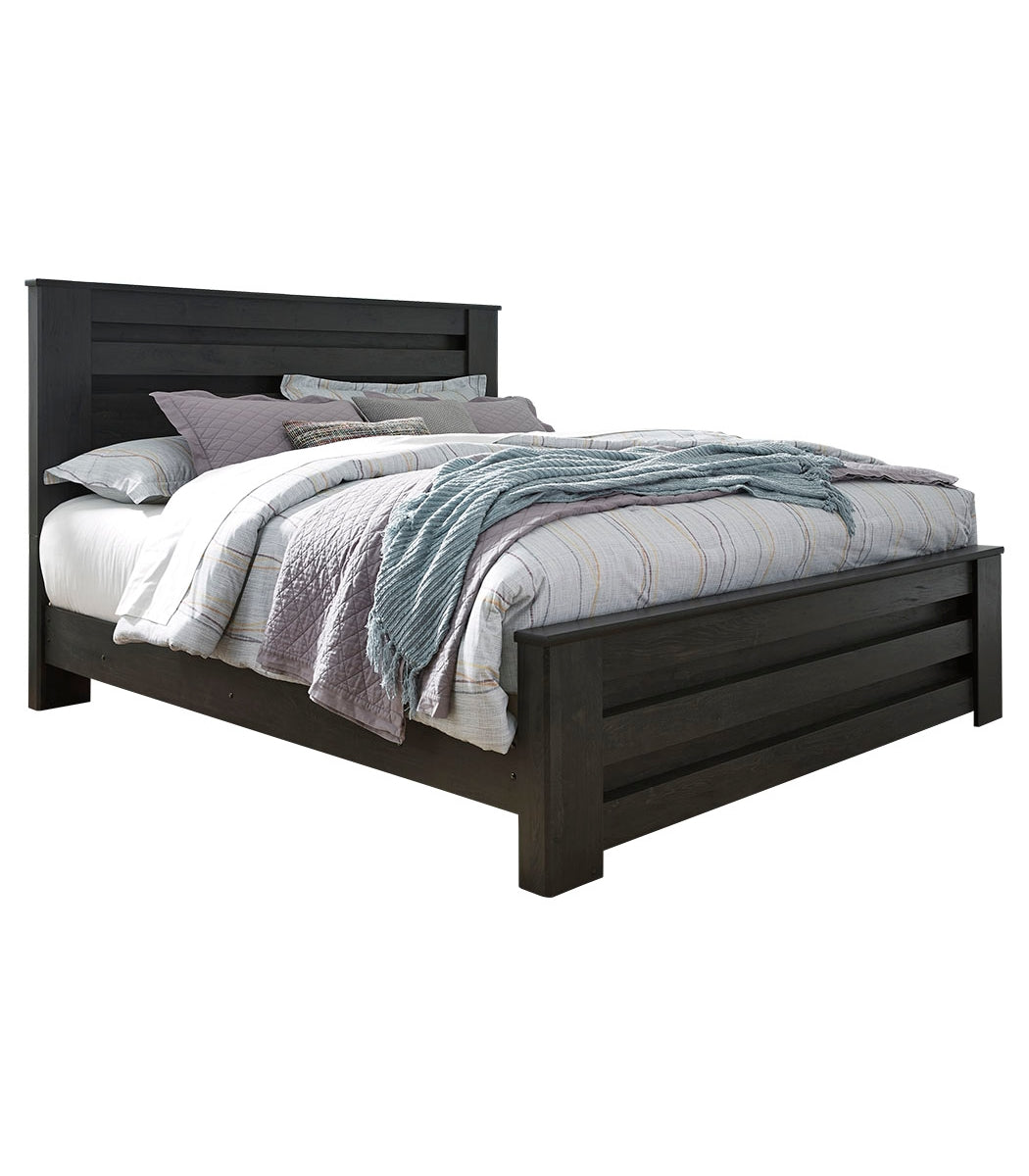 Brinxton King Panel Bed with Mirrored Dresser