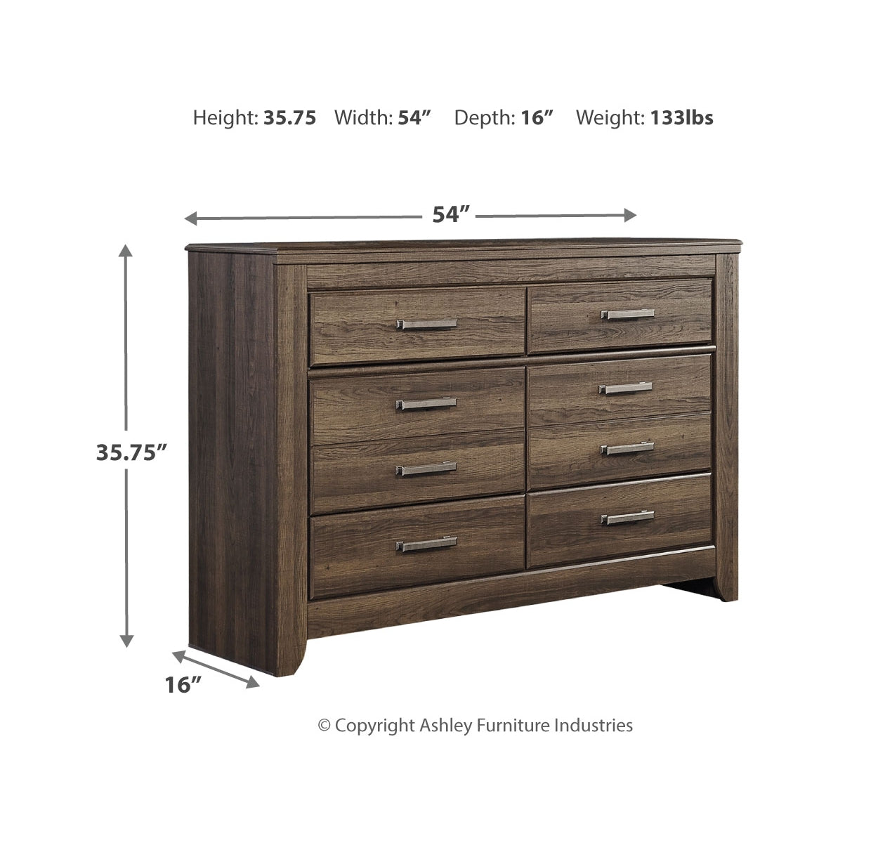 Juararo California King Panel Bed with Dresser