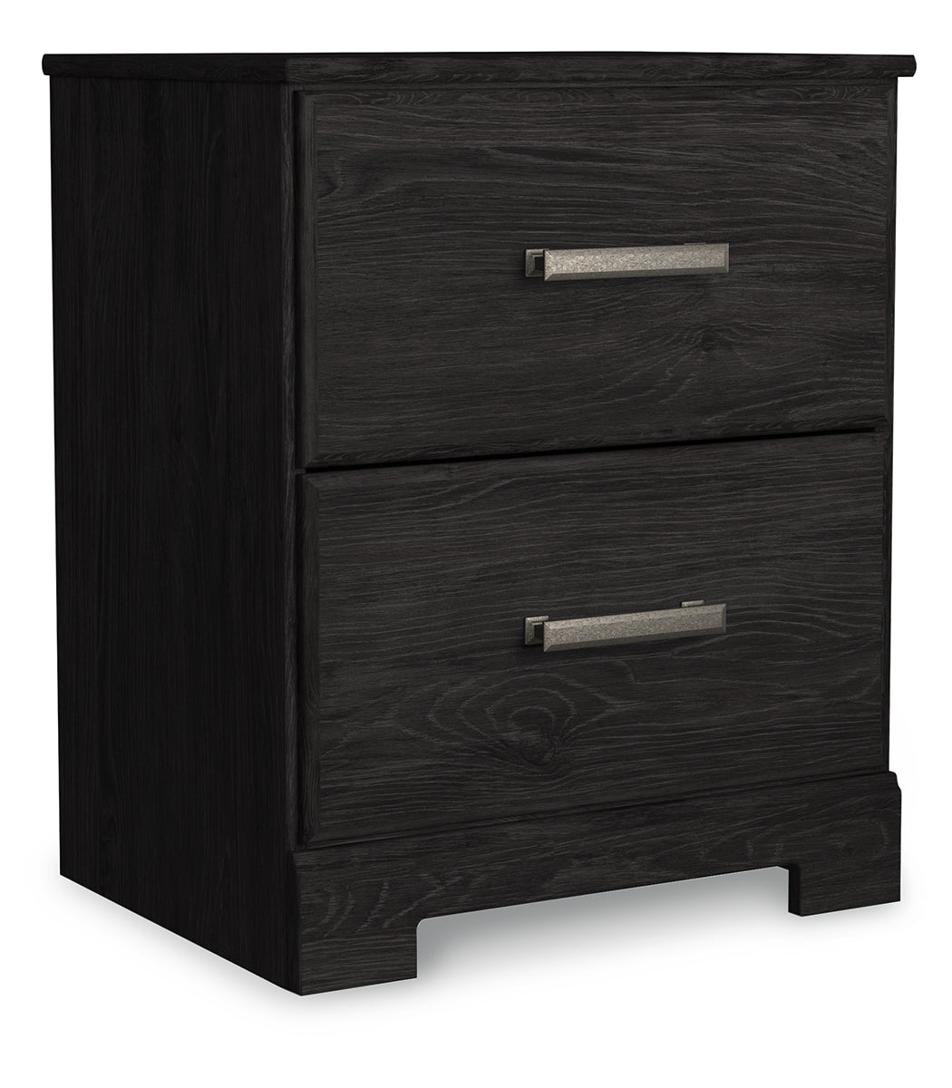 Belachime Twin Panel Bed with Mirrored Dresser and 2 Nightstands