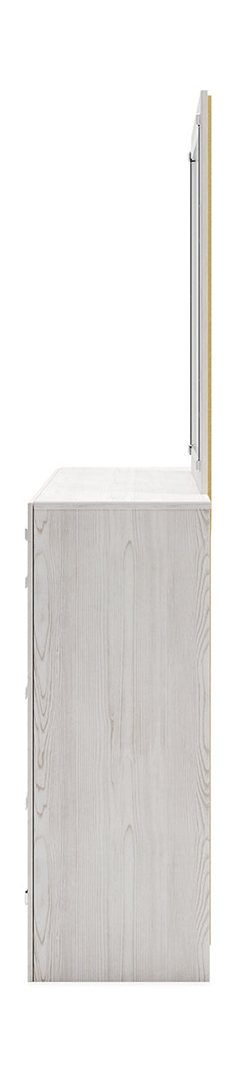 Altyra Twin Panel Bed with Mirrored Dresser and Chest