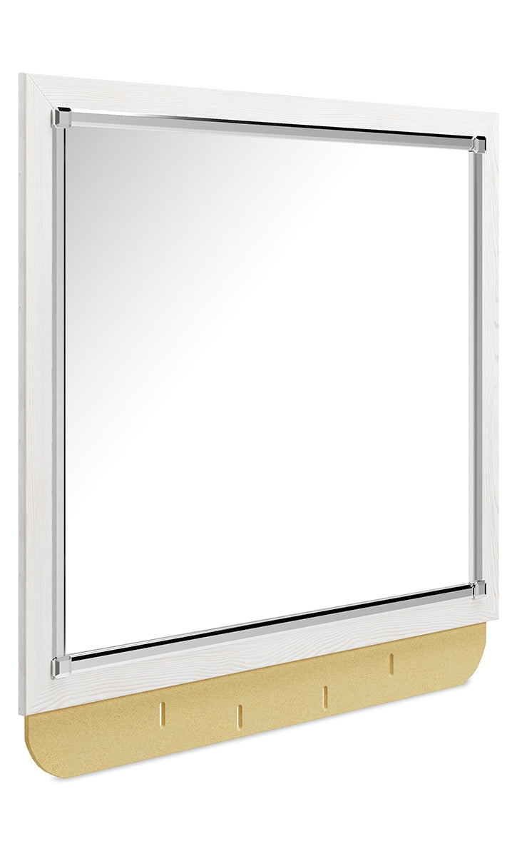 Altyra Twin Panel Bed with Mirrored Dresser and Chest