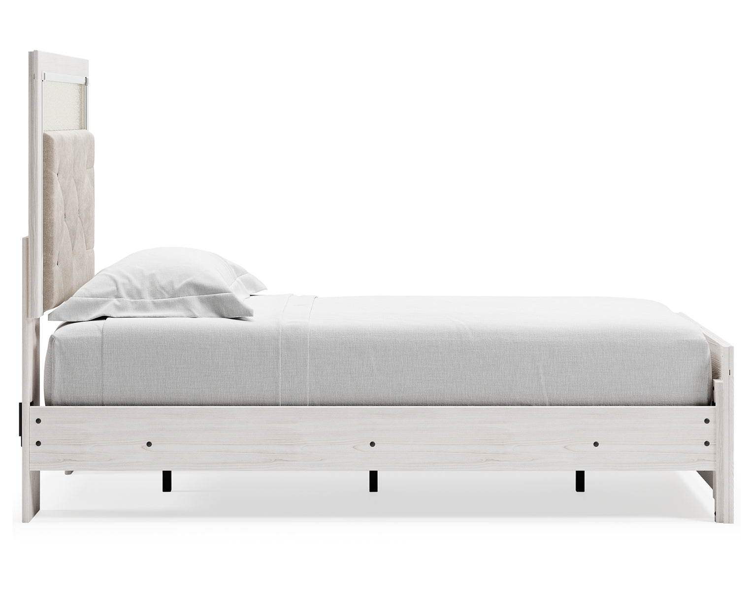 Altyra Twin Panel Bed with Mirrored Dresser and Chest