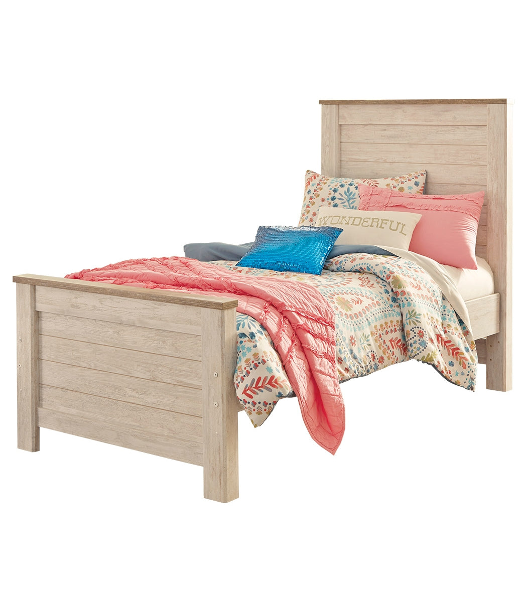 Willowton Twin Panel Bed with Nightstand