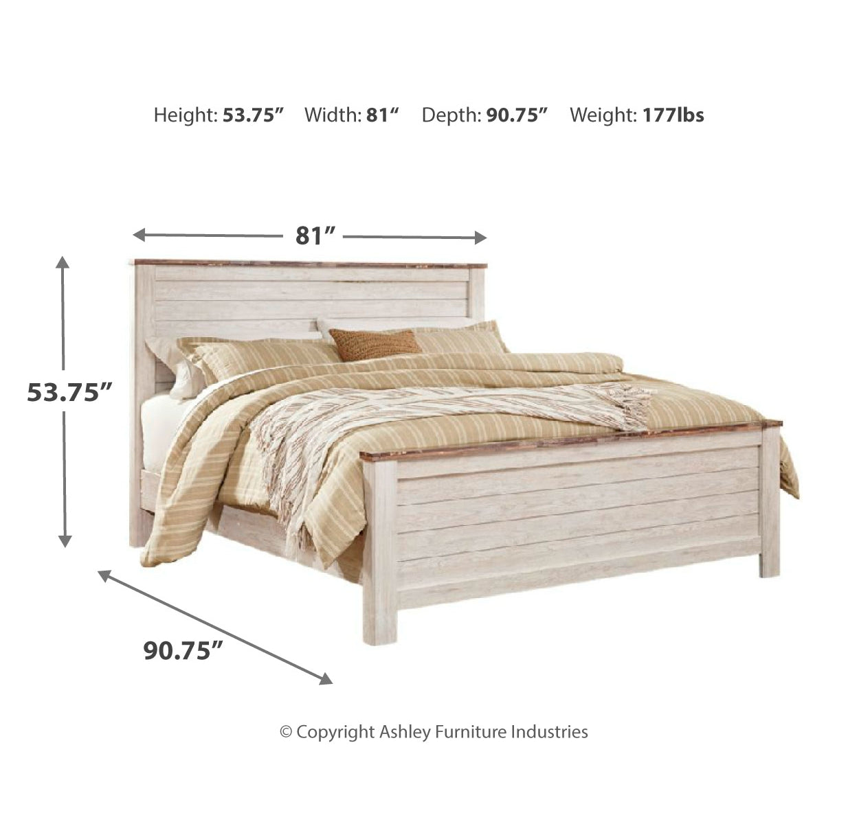 Willowton King Panel Bed with Dresser