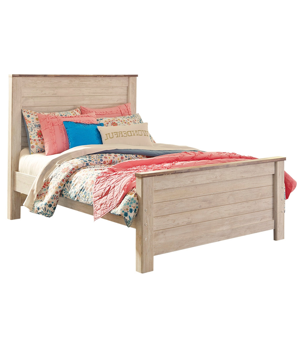 Willowton Full Panel Bed with Nightstand