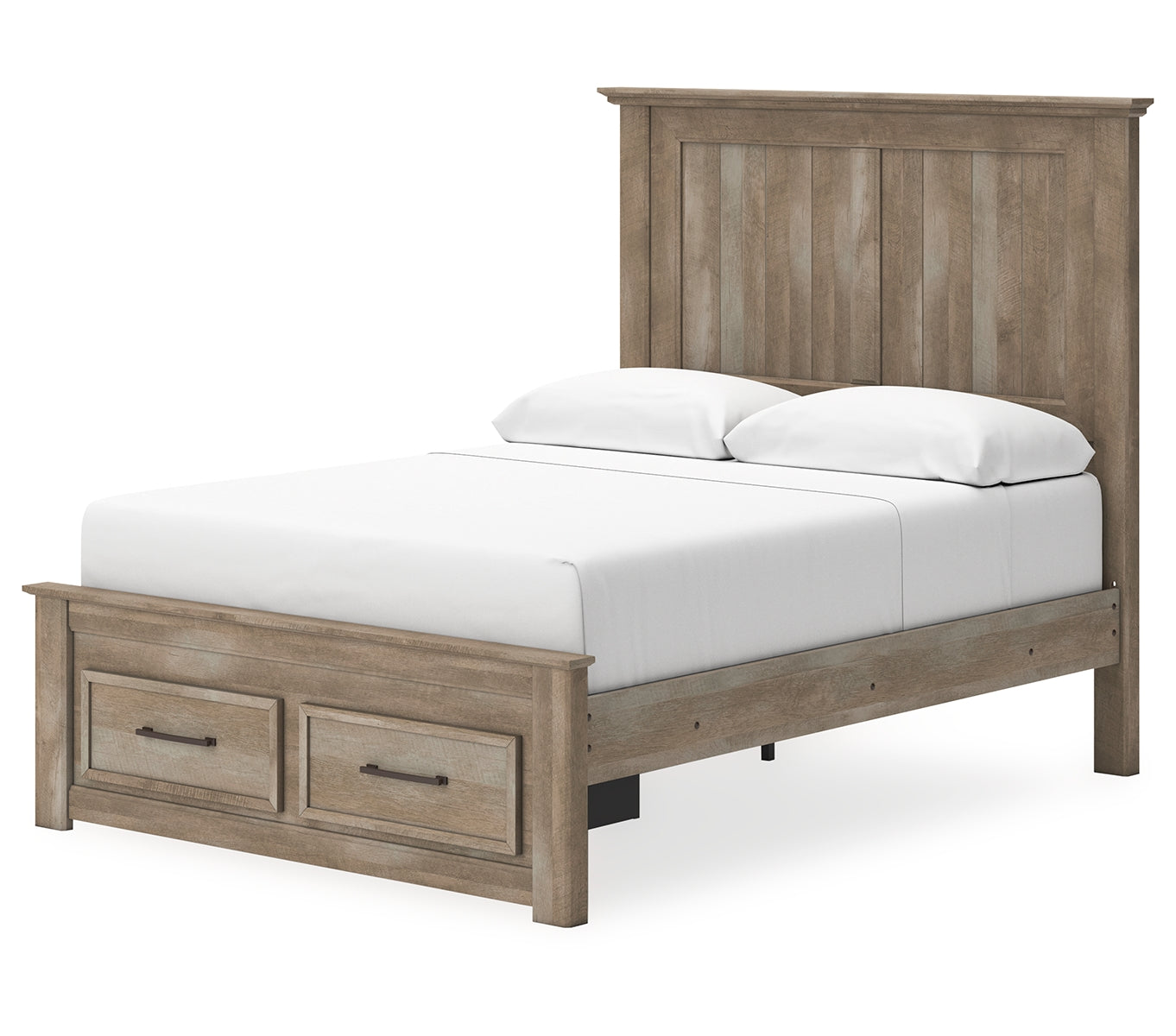 Yarbeck Queen Panel Bed with Storage with Mirrored Dresser, Chest and 2 Nightstands