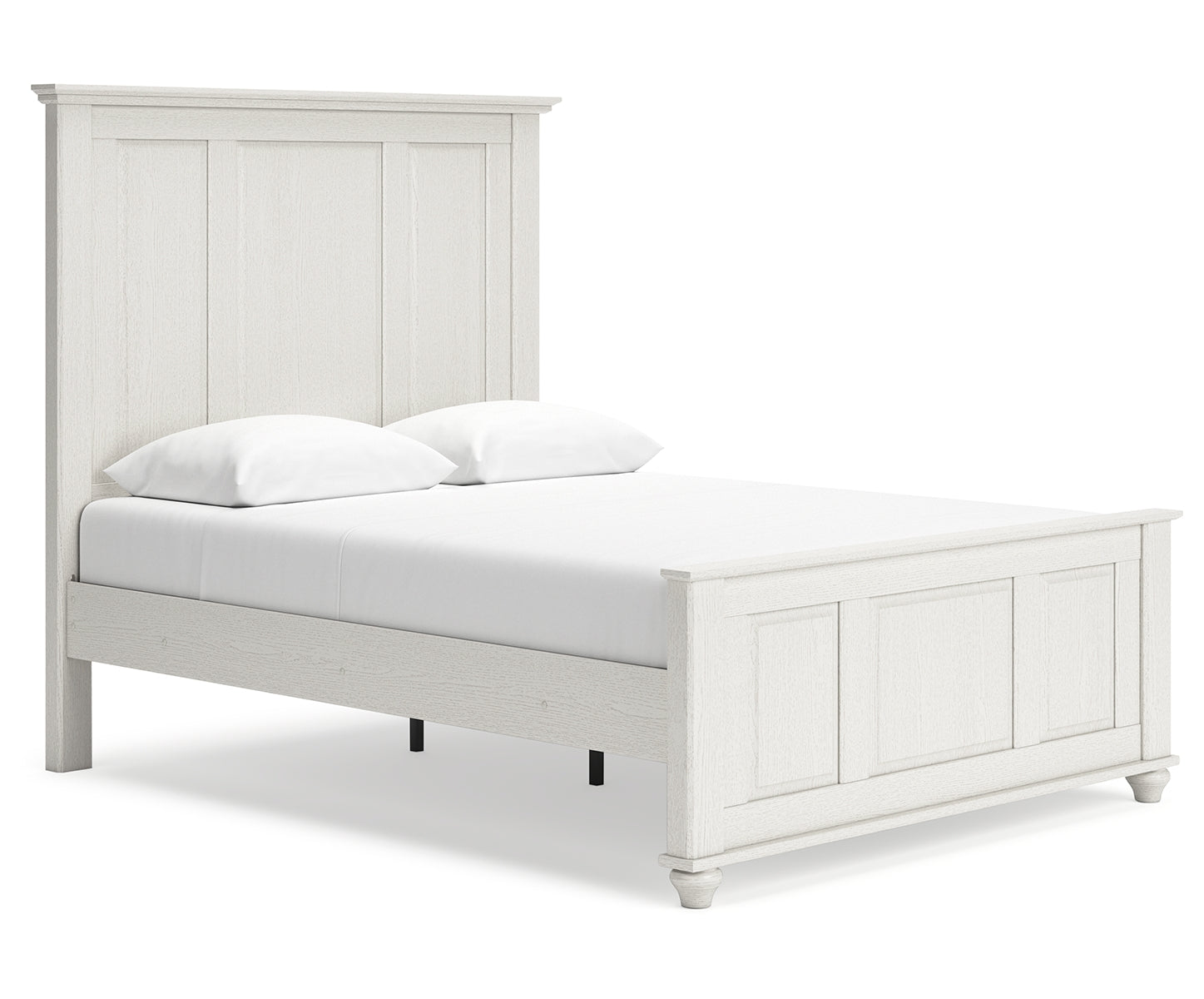 Grantoni Queen Panel Bed with Mirrored Dresser and 2 Nightstands