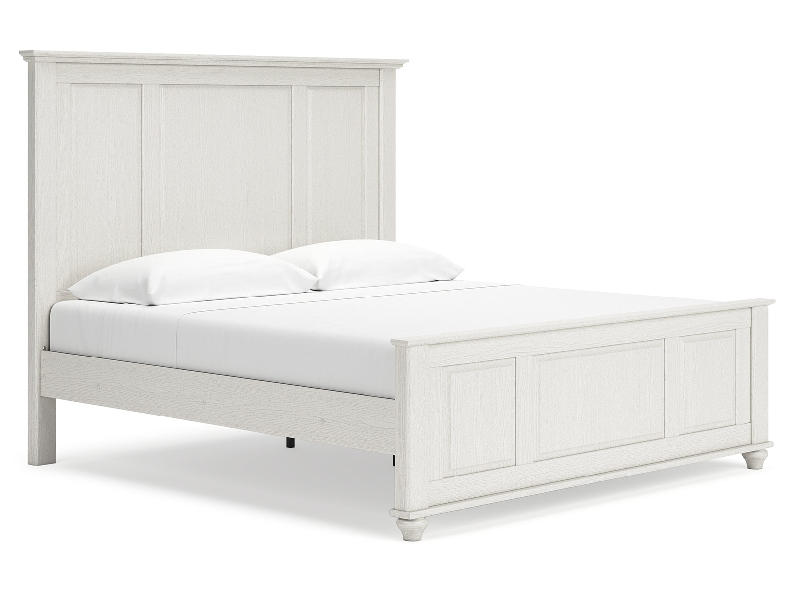 Grantoni King Panel Bed with Mirrored Dresser, Chest and 2 Nightstands