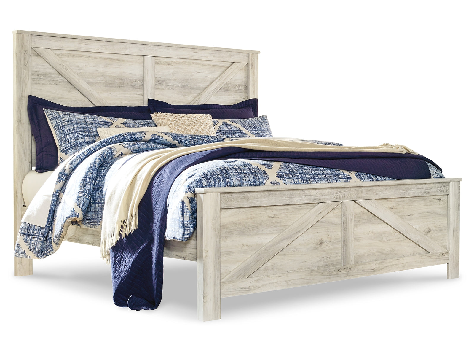 Bellaby King Crossbuck Panel Bed with Dresser