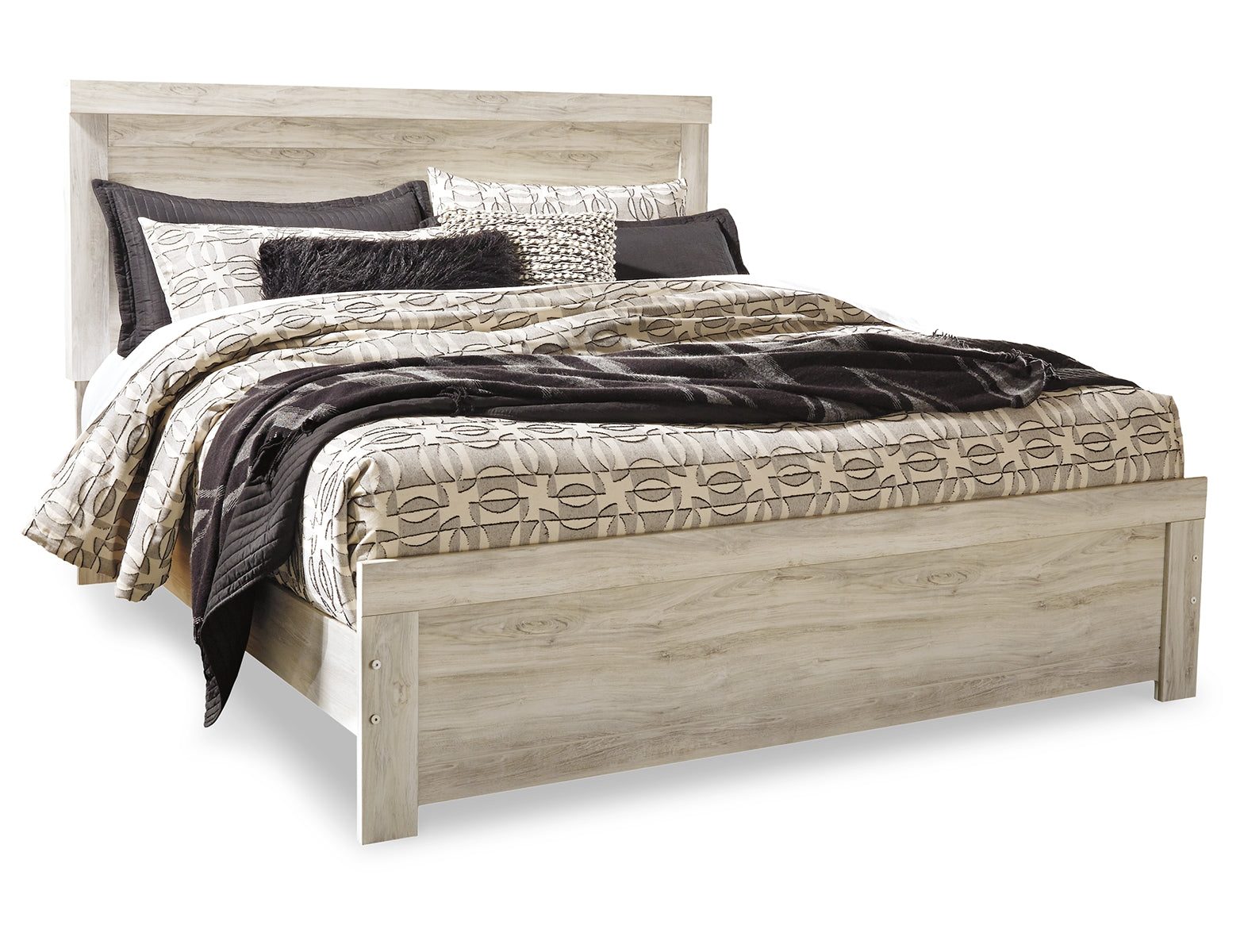 Bellaby King Panel Bed with Mirrored Dresser