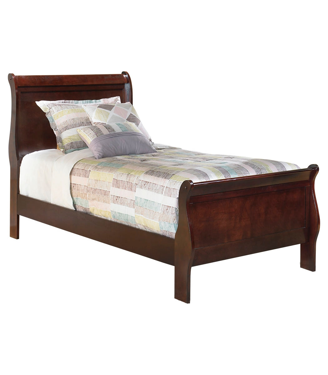 Alisdair Twin Sleigh Bed with Mirrored Dresser
