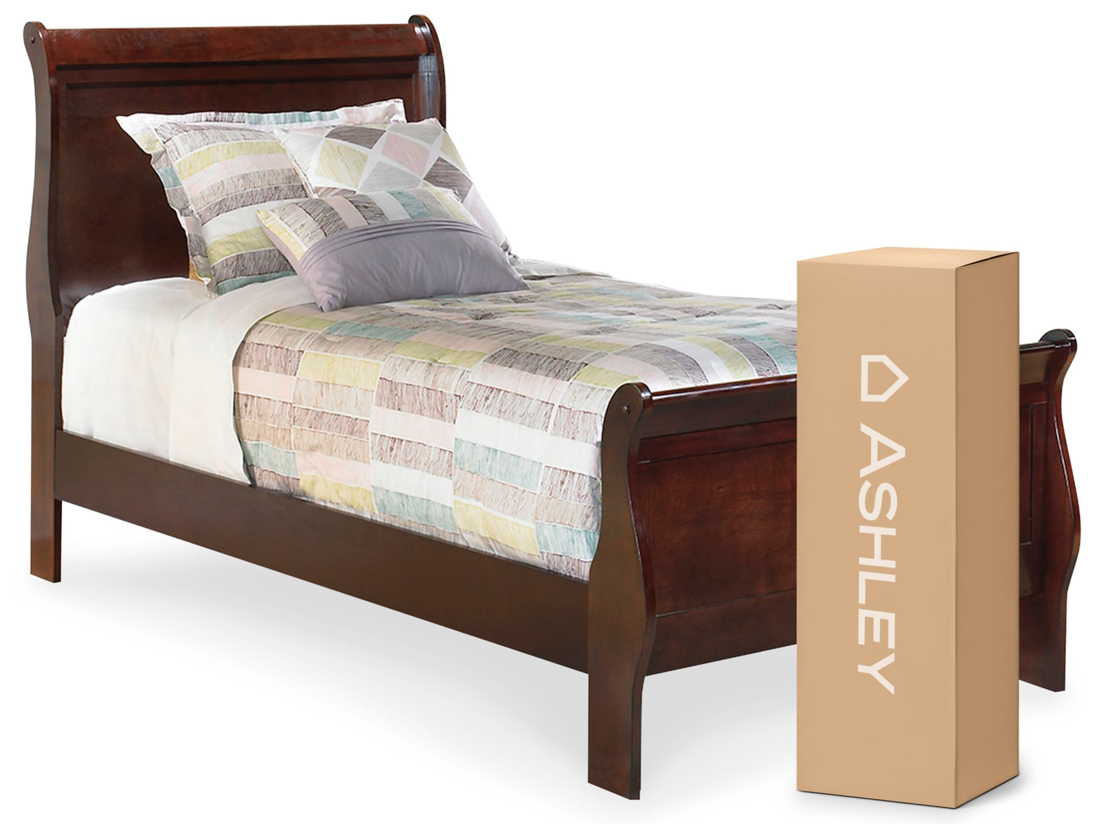 Alisdair Twin Sleigh Bed with Mattress