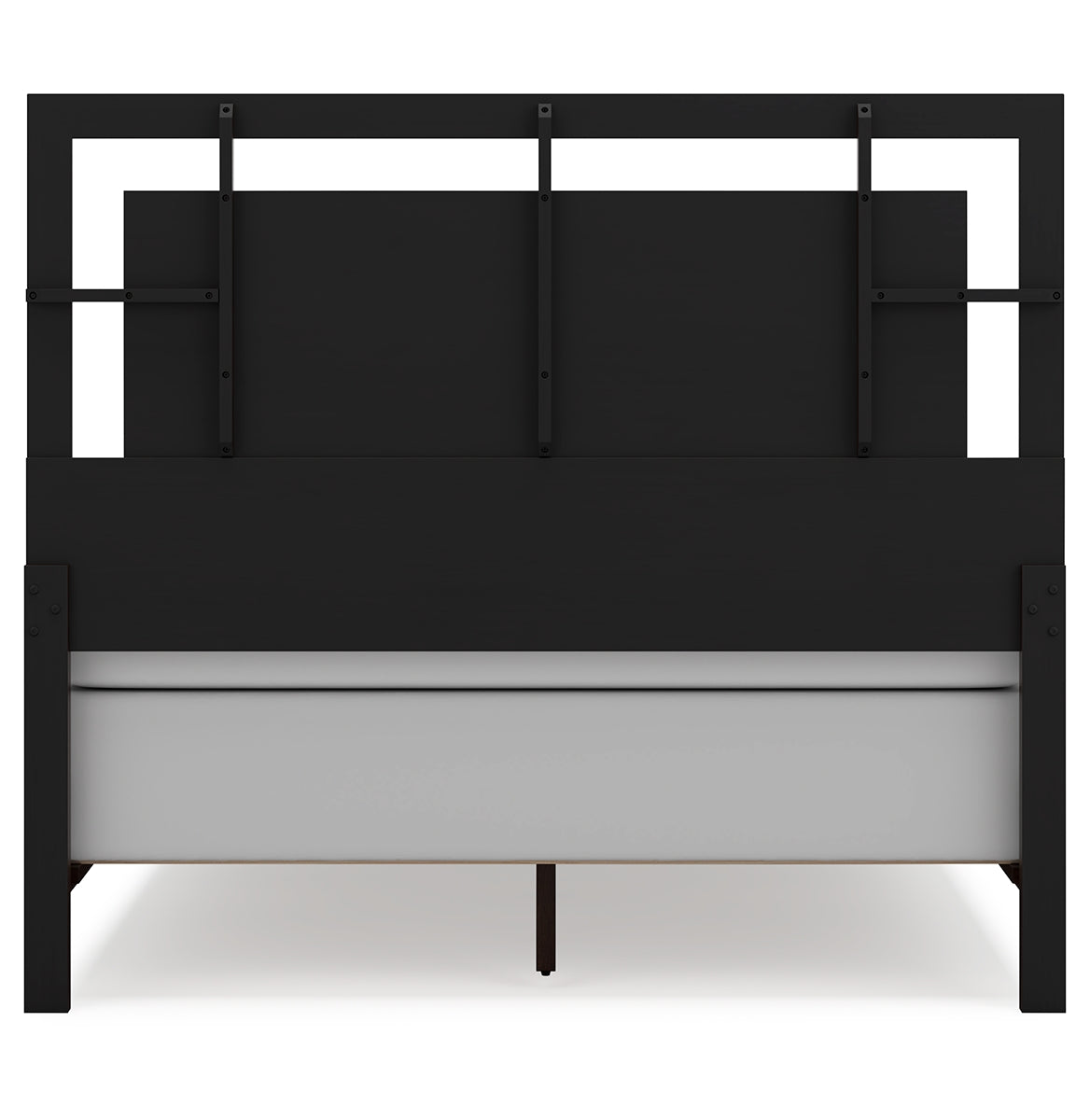 Covetown Queen Panel Bed with Mirrored Dresser, Chest and Nightstand
