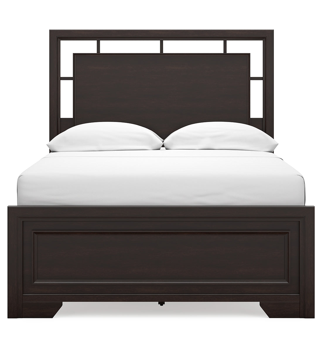 Covetown Full Panel Bed with Mirrored Dresser and 2 Nightstands
