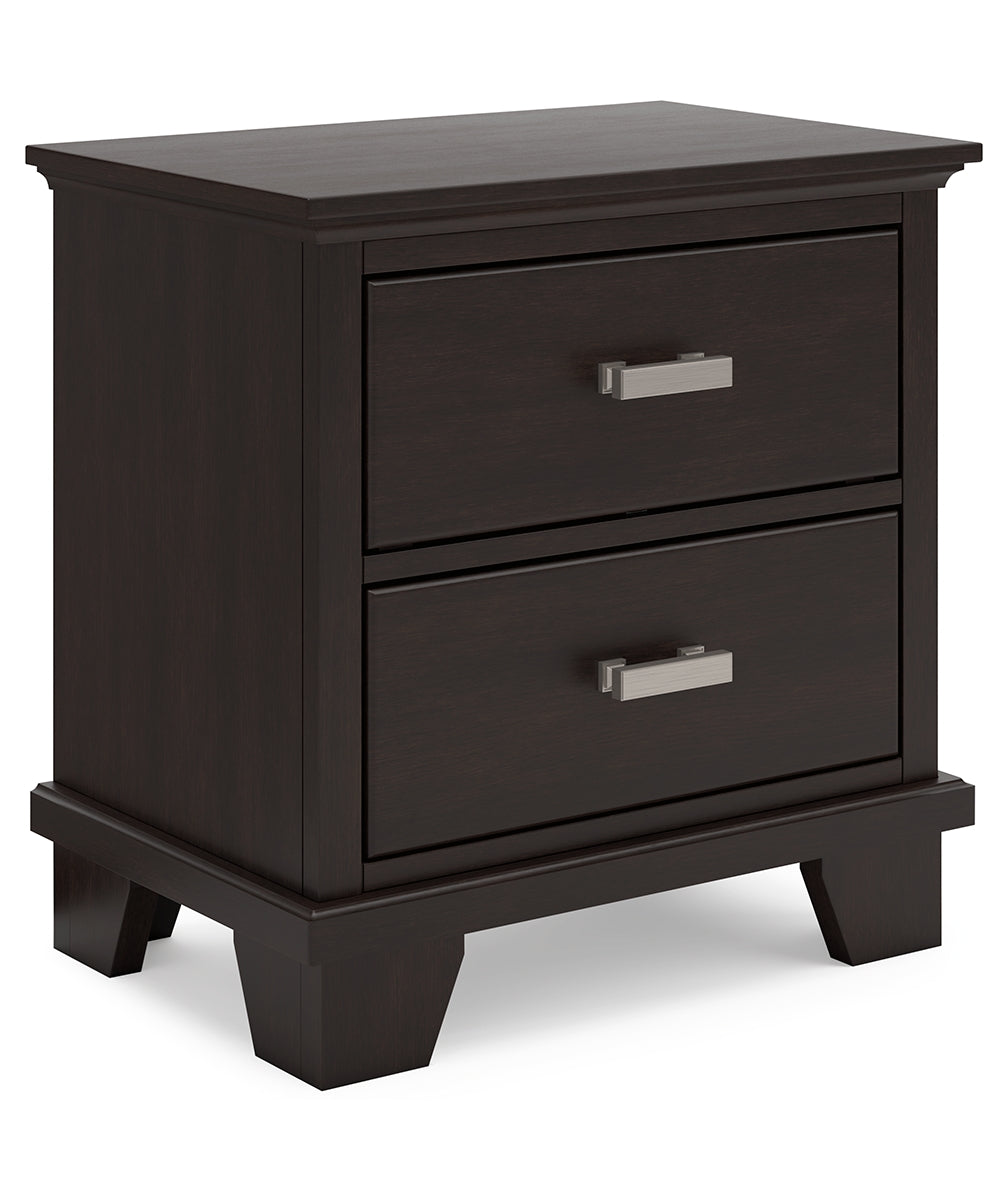 Covetown Queen Panel Bed with Mirrored Dresser and Nightstand