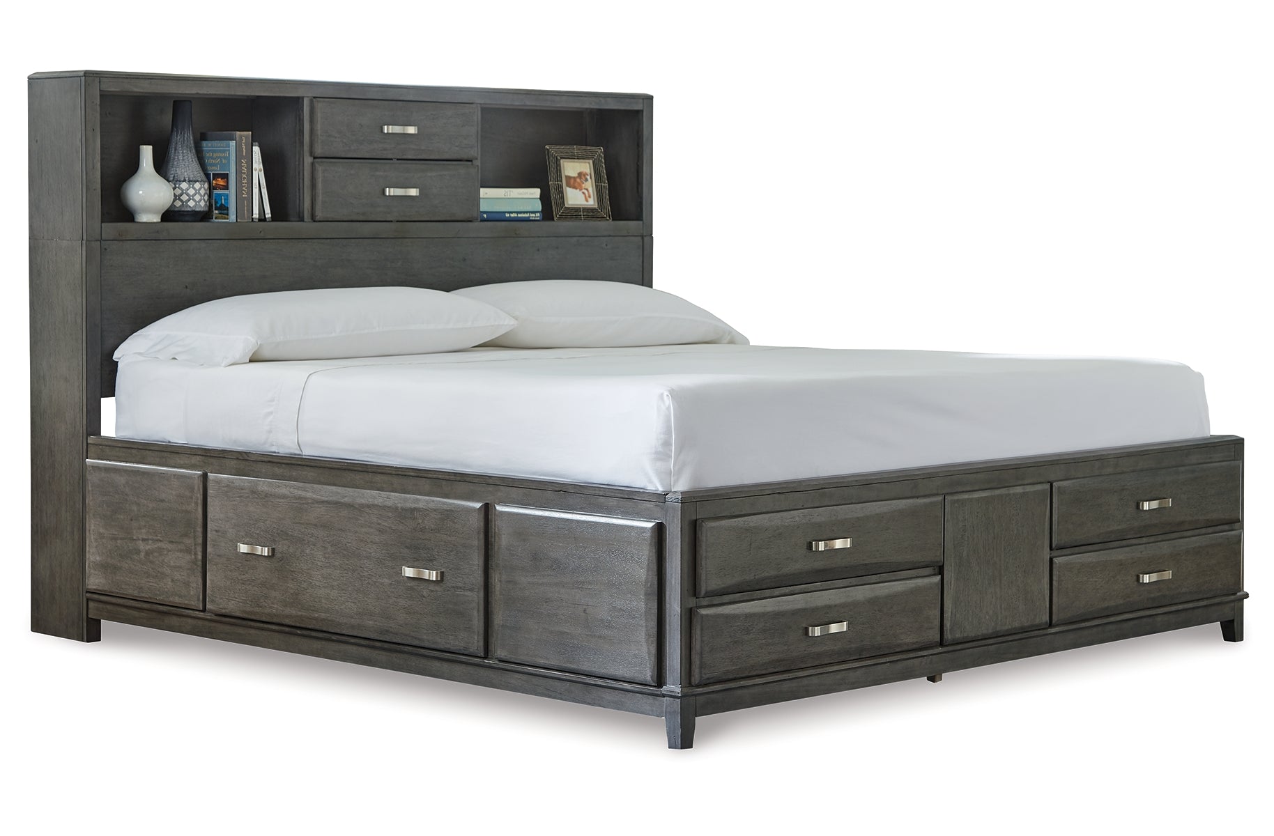 Caitbrook Queen Storage Bed with 8 Drawers with Dresser and Chest