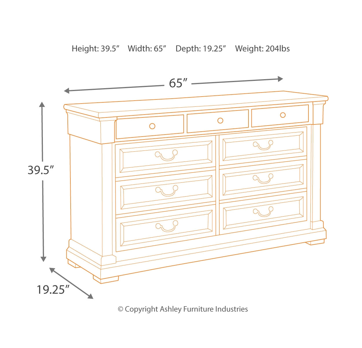Bolanburg King Panel Bed with Dresser