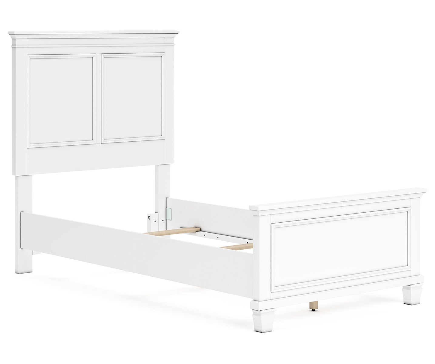 Fortman Twin Panel Bed with Mirrored Dresser