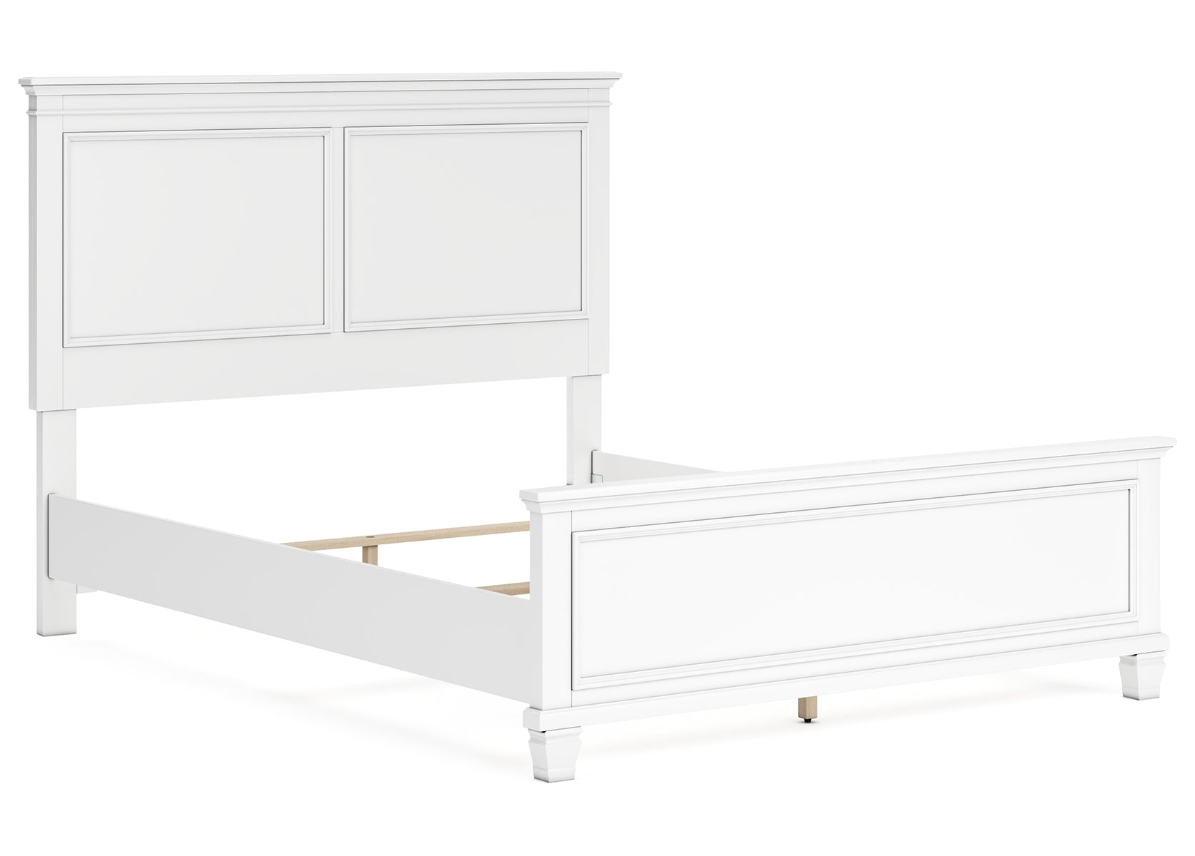 Fortman Queen Panel Bed with Mirrored Dresser