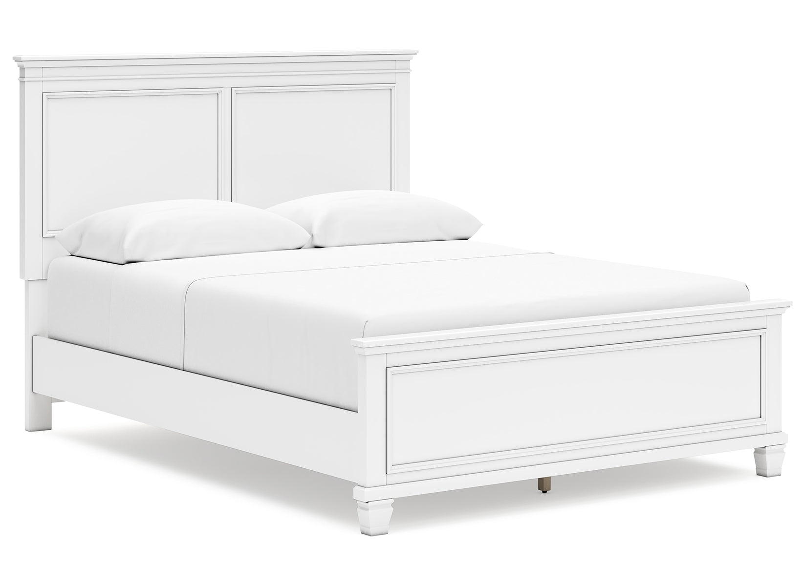 Fortman Queen Panel Bed with Mirrored Dresser and Chest